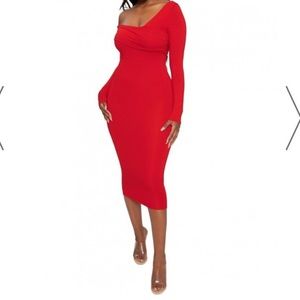 Naked Wardrobe Give That Cold Shoulder Dress